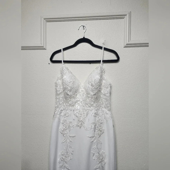 Lulus Vision of Romance White Sheer Mesh Embroidered Sequin Maxi Dress Wedding - Picture 7 of 13